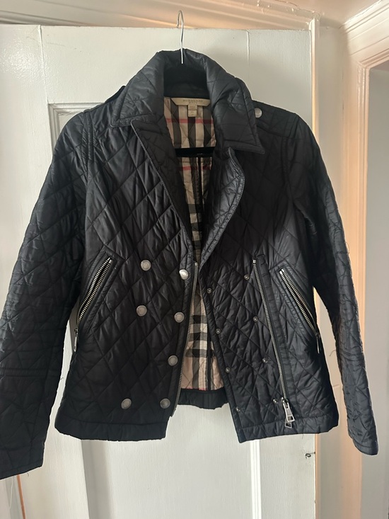 Burberry Jackets & Blazers - Burberry Quilted Jacket with Check Lining